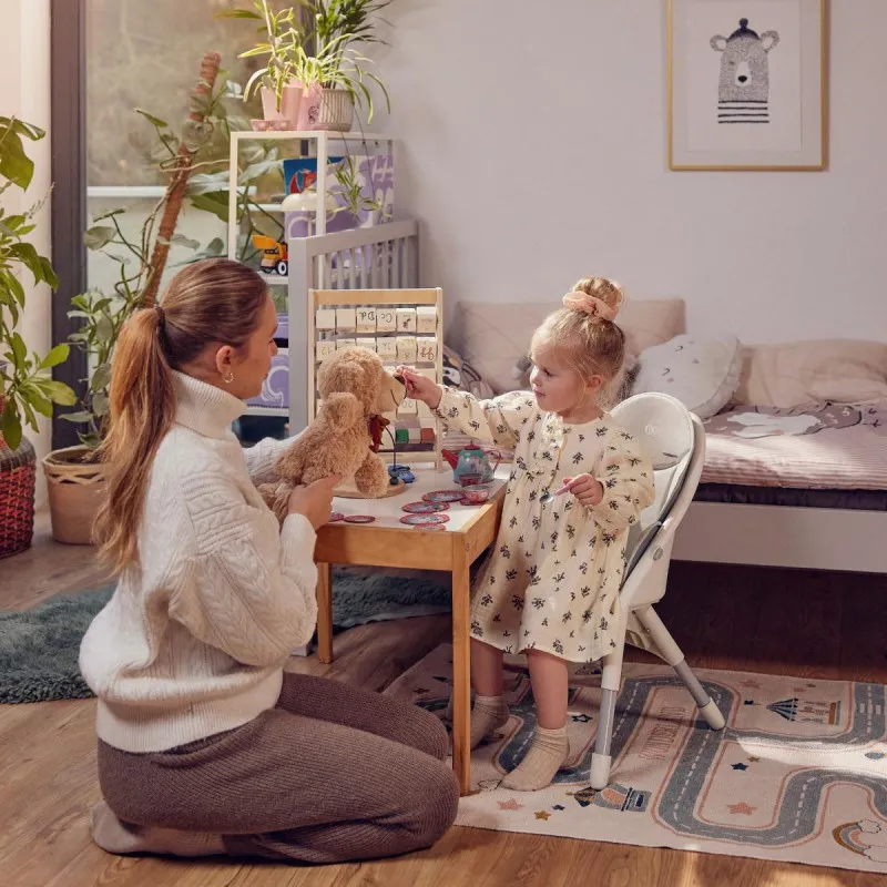 KINDERKRAFT STOLICA ZA HRANJENJE DINNLY BEIGE 55238