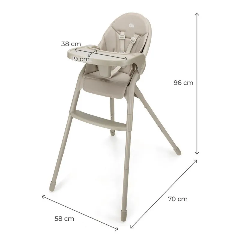 KINDERKRAFT STOLICA ZA HRANJENJE DINNLY BEIGE 55238