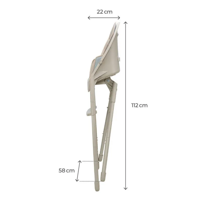 KINDERKRAFT STOLICA ZA HRANJENJE DINNLY BEIGE 55238