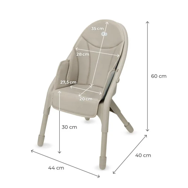 KINDERKRAFT STOLICA ZA HRANJENJE DINNLY BEIGE 55238