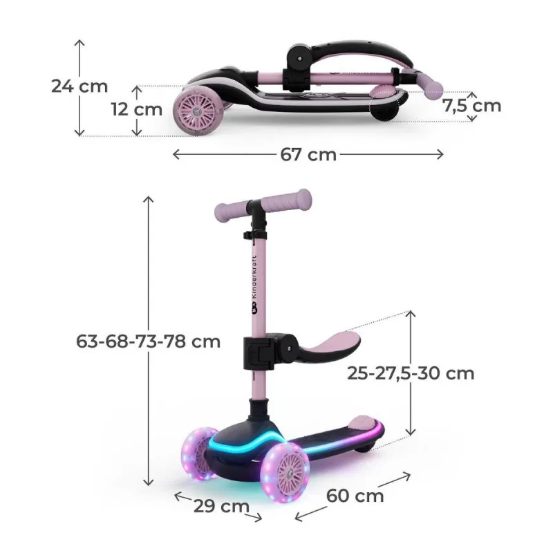 KINDERKRAFT TROTINET RAKET UP PINK 54791