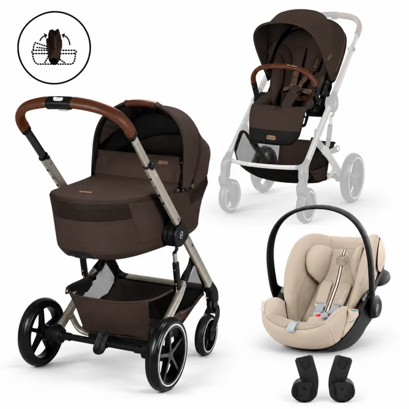 CYBEX KOLICA BALIOS S TPE + SKLOPIVA KORPA CC B CHOCOLATE BROWN 526001701 + AUTOSJEDALICA CLOUD G3 PLUS AL 