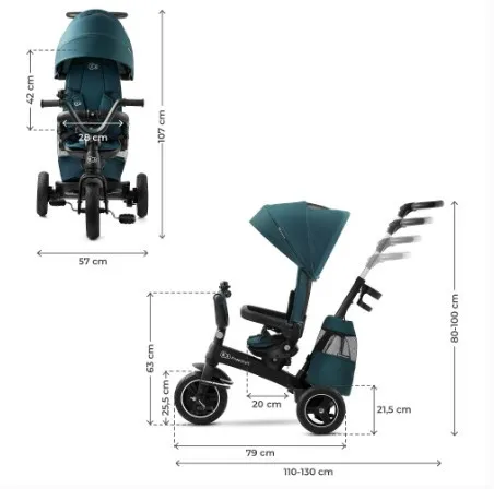 KINDERKRAFT TRICIKL EASYTWIST GREEN 31780