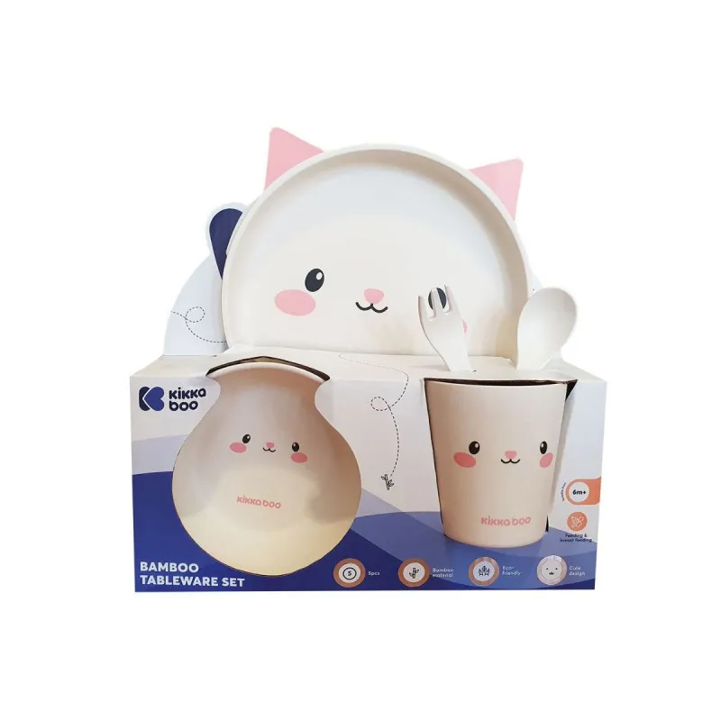 KIKKA BOO SET ZA RUCAVANJE CAT PINK 31302040073