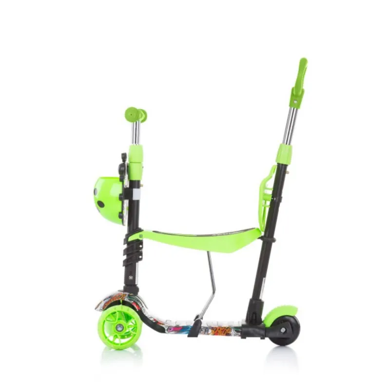 CHIPOLINO TROTINET KIDDY EVO W/HANDLE GREEN GRAFFITI DSKIEH022GG