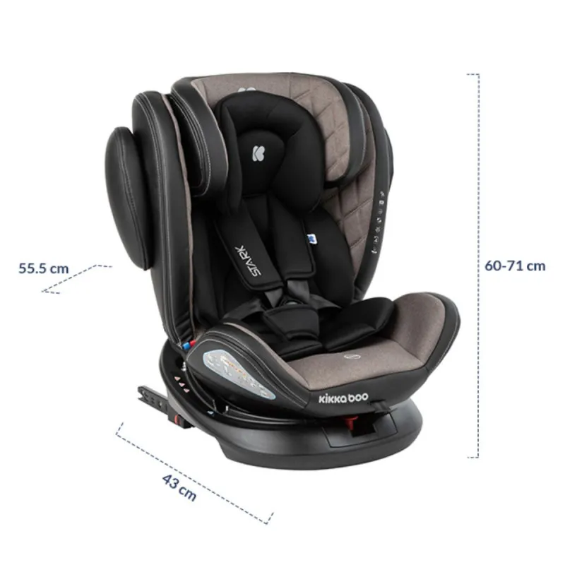 KIKKA BOO AUTOSJEDALICA STARK ISOFIX BLACK 2023 31002070085