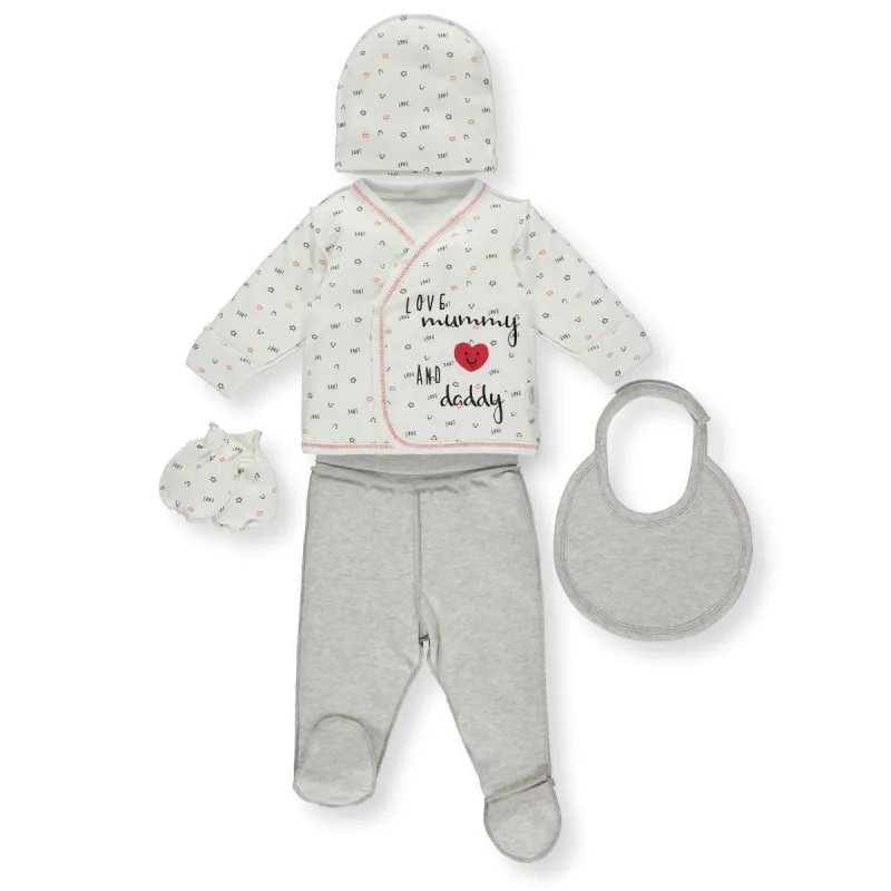BEBETTO BEBI SET Z843 ECRU 0-3M/62CM