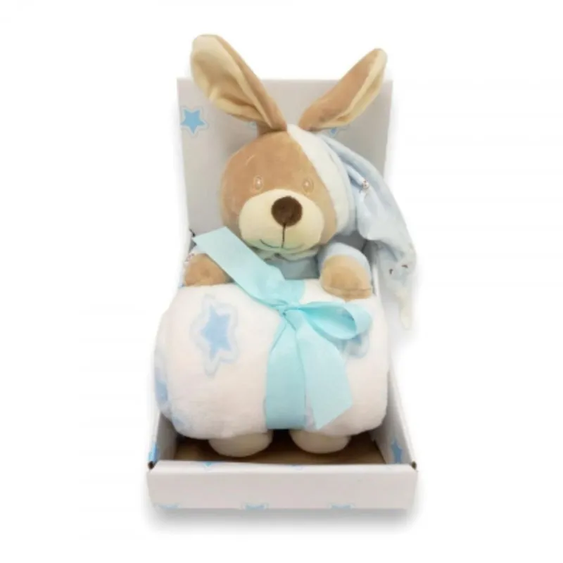 INFUNBEBE SET IGRACKA SA DEKOM SLEEPY BEAR BLUE 20B0167-2BL