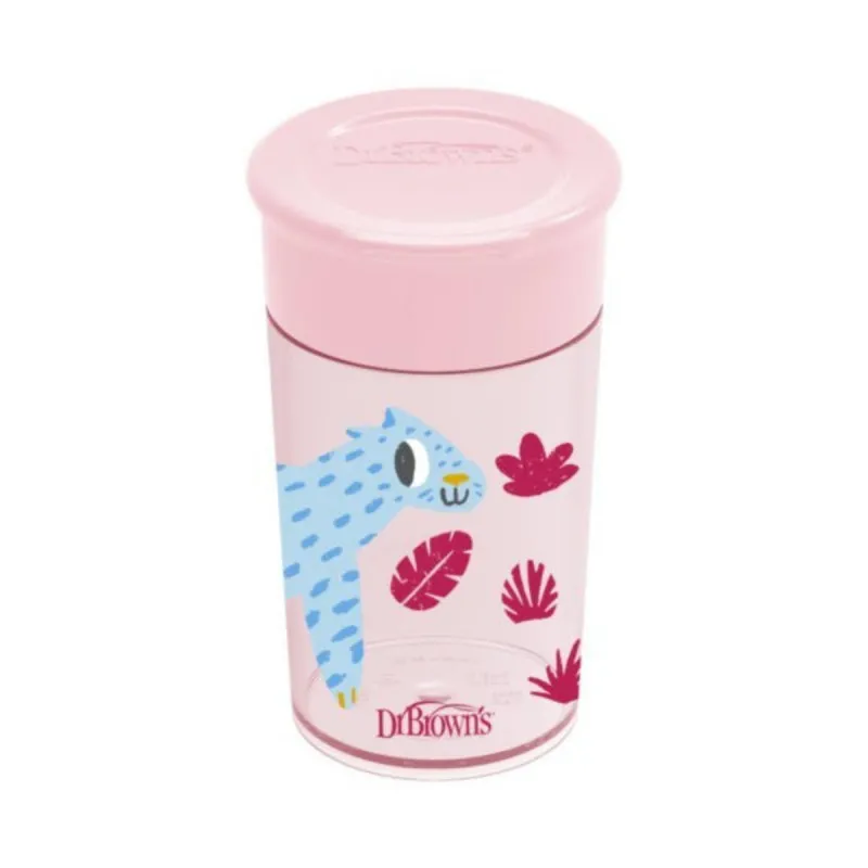 DR BROWNS SOLJA 360 STEPENI NO SPILL 300ML ROZE TC01093