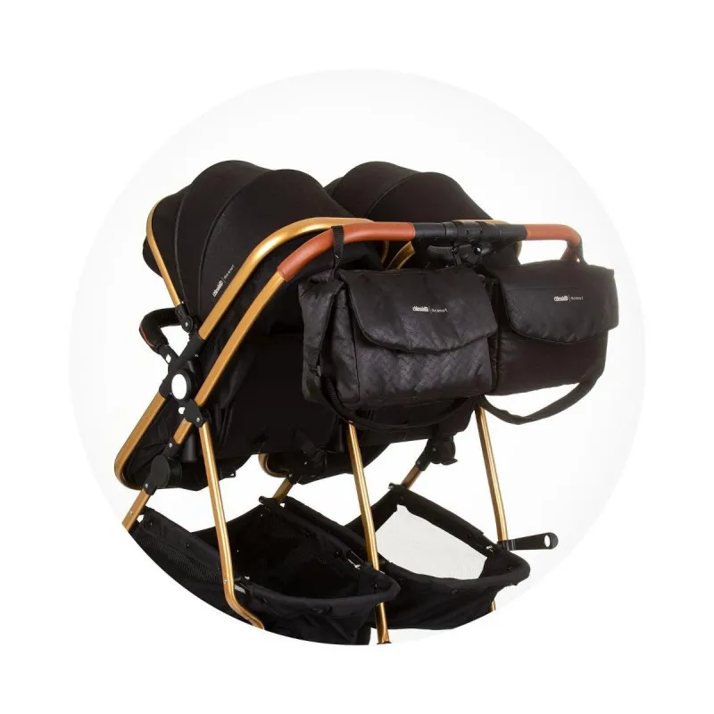 CHIPOLINO KOLICA DUO SMART OBSIDIAN/GOLD KBDS02401OG