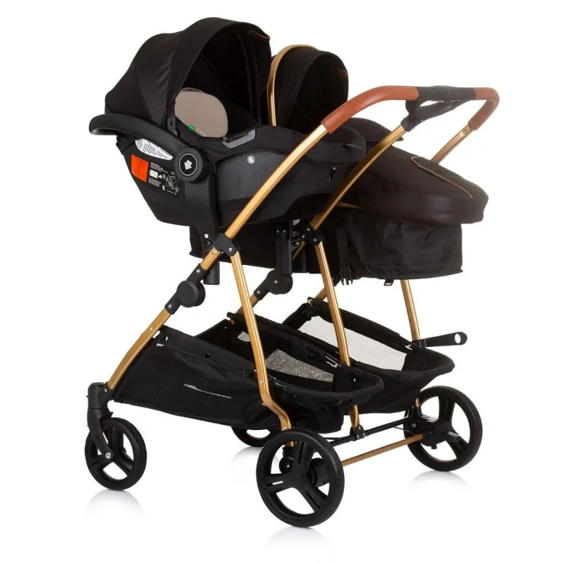 CHIPOLINO KOLICA DUO SMART OBSIDIAN/GOLD KBDS02401OG