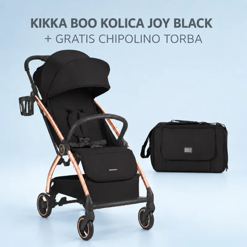 KIKKA BOO KOLICA JOY BLACK 31001030203 GRATIS TORBA 