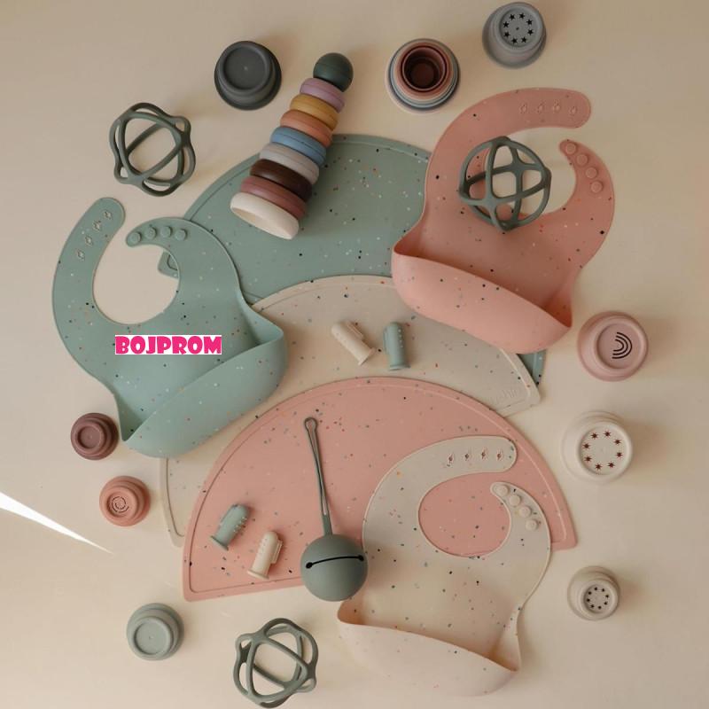 MUSHIE SILIKONSKI PODMETAC PINK CONFETTI 2370249 