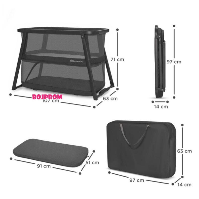 KINDERKRAFT KREVET/KOLIJEVKA  SOFI PLUS GREY 35897 