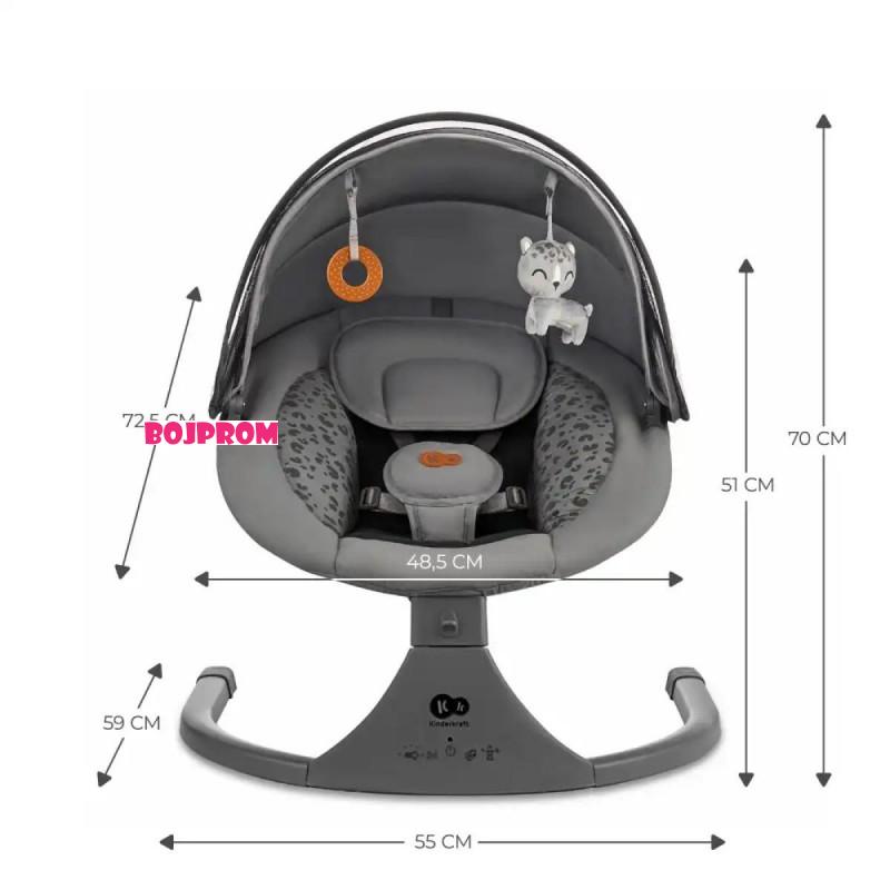 KINDERKRAFT NJANJALICA LUMI 2 DARK GREY 43213 