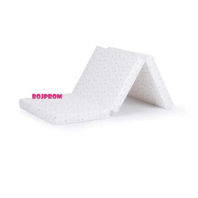 CHIPOLINO PREKLOPIVI DUSEK 60/120/6 WHITE/POWDER STARS MAT02209WHPD 