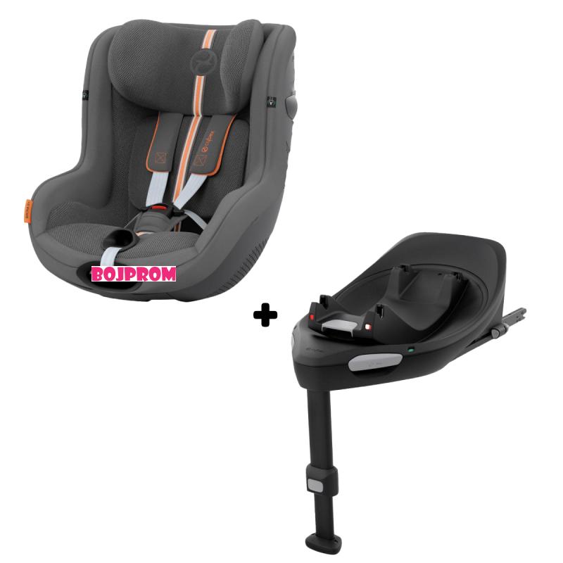 CYBEX AUTOSJEDALICA SIRONA G I-SIZEPLUS LAVA GREY I BAZA G BLACK 