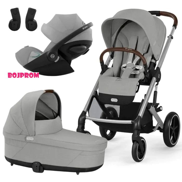 CYBEX KOLICA BALIOS 4U1 STONE GREY (KOLICA,KORPA ,AUTOSJEDALICA CLOUD G I-SIZE, ADAPTERI) 