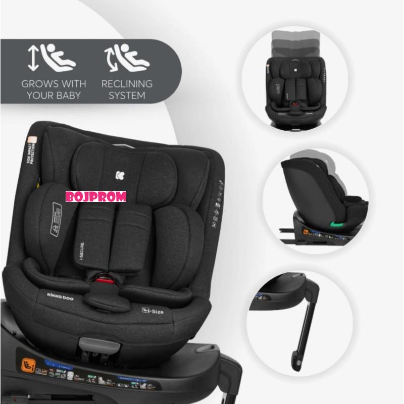 KIKKA BOO AUTOSJEDALICA I-SECURE I-SIZE BLACK 31002100073 
