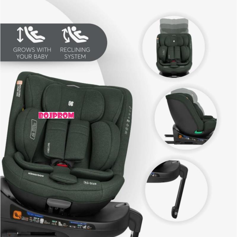KIKKA BOO AUTOSJEDALICA I-SECURE I-SIZE ARMY GREEN 31002100076 