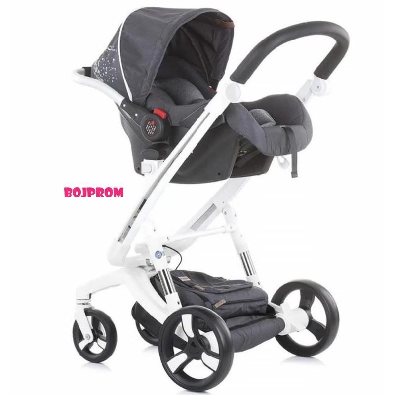 CHIPOLINO KOLICA ELECTRA WHITE FRAME SILVER 3U1 