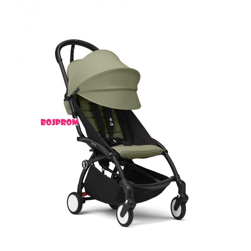 STOKKE YOYO3 SASIJA/KONSTRUKCIJA BLACK I SPORTSKO SJEDISTE 6+ COLOR PACK OLIVE 