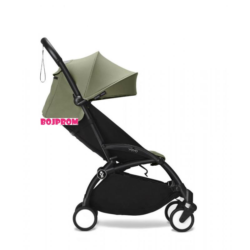 STOKKE YOYO3 SASIJA/KONSTRUKCIJA BLACK I SPORTSKO SJEDISTE 6+ COLOR PACK OLIVE 
