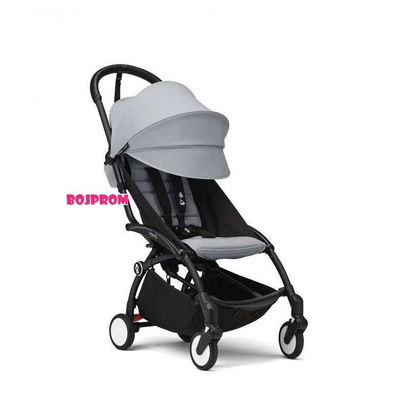 STOKKE YOYO3 SASIJA/KONSTRUKCIJA BLACK I SPORTSKO SJEDISTE 6+ COLOR PACK STONE 