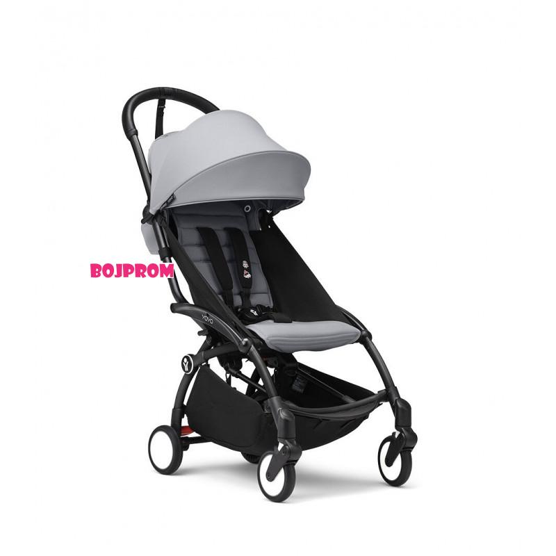 STOKKE YOYO3 SASIJA/KONSTRUKCIJA BLACK I SPORTSKO SJEDISTE 6+ COLOR PACK STONE 