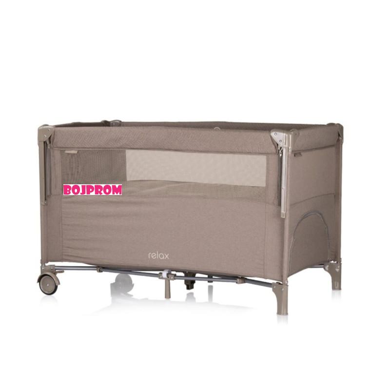 CHIPOLINO VIKEND KREVET RELAX TIRAMISU LINEN KOSIRE253TR