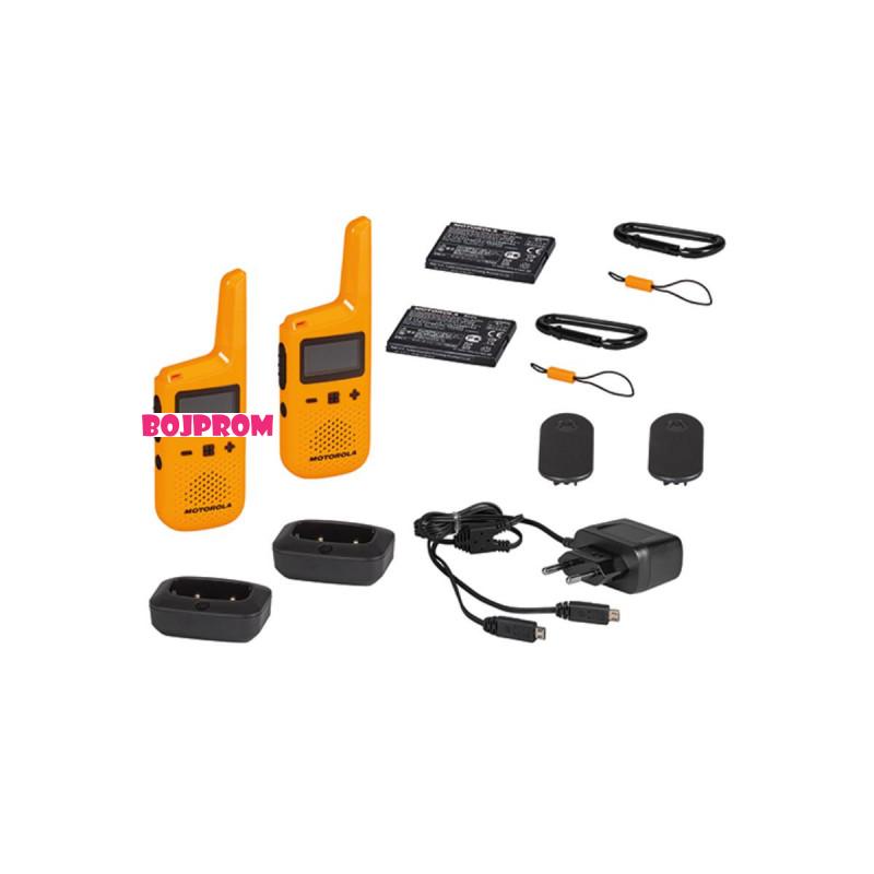 MOTOROLA RADIO STANICA WALKIE 2 KOMADA T72 ORANGE SA PUNJACEM 59T72BLUEPACK 