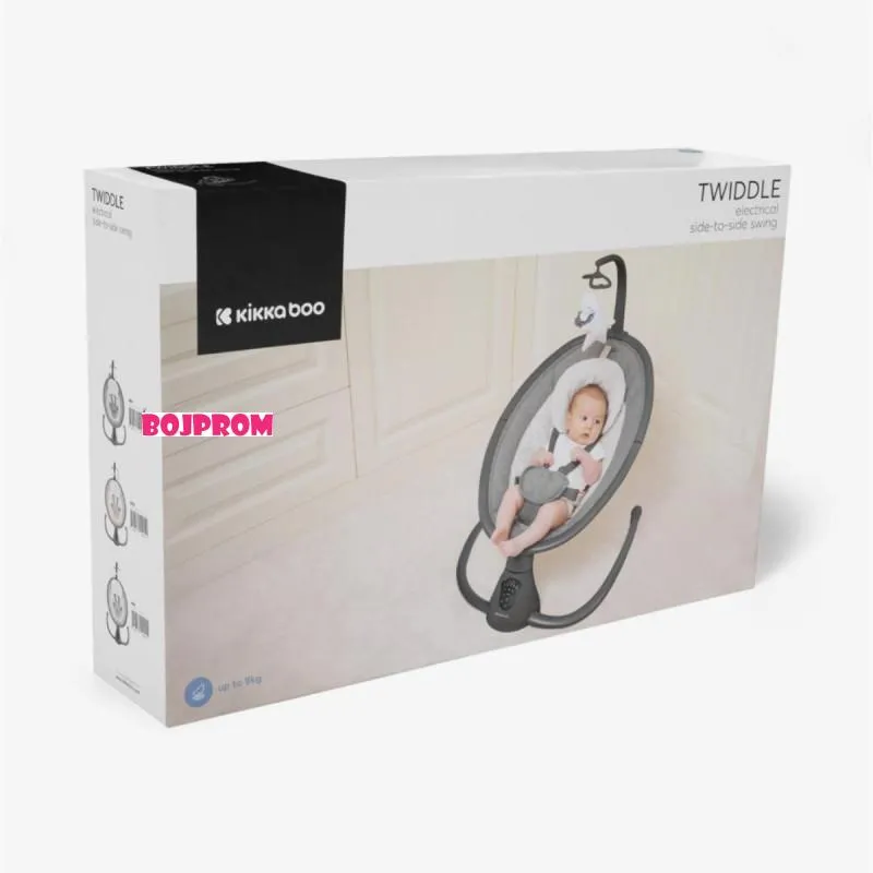 KIKKA BOO EL.LJULJA TWIDDLE GREY 2024 31005010077 