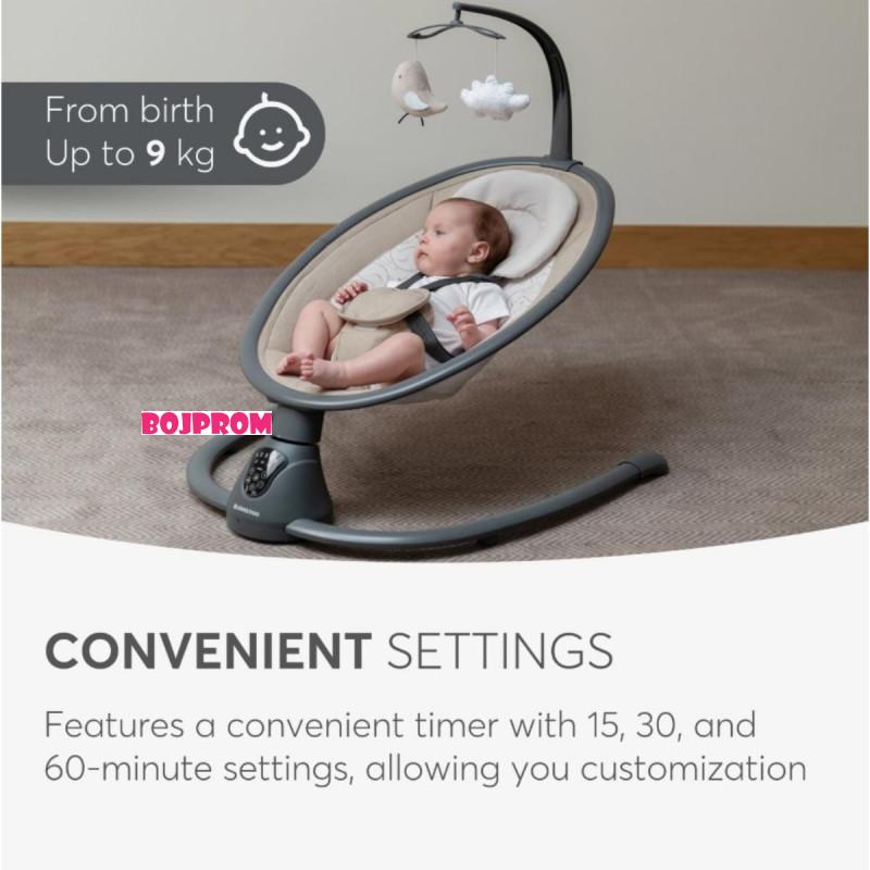 KIKKA BOO EL.LJULJA TWIDDLE GREY 2024 31005010077 