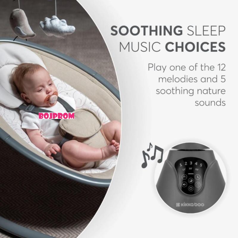 KIKKA BOO EL.LJULJA TWIDDLE GREY 2024 31005010077 