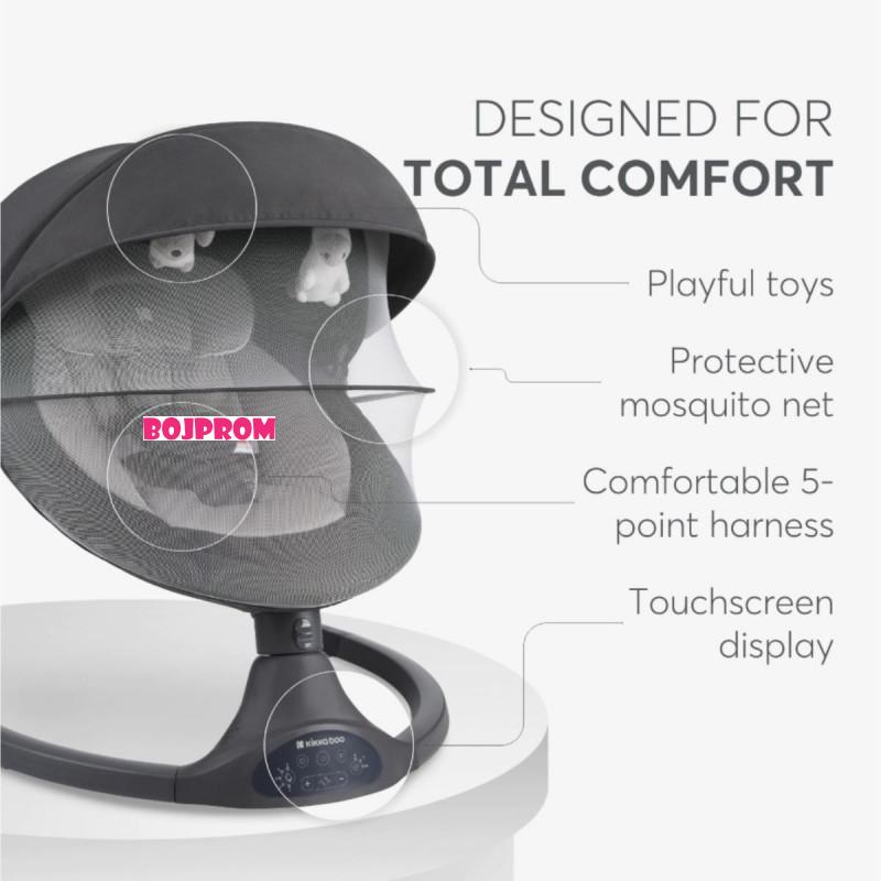 KIKKA BOO EL.LJULJA CODIE DARK GREY 2025 31005010092 