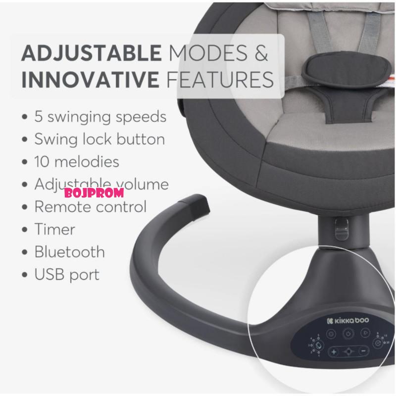 KIKKA BOO EL.LJULJA CODIE DARK GREY 2025 31005010092 