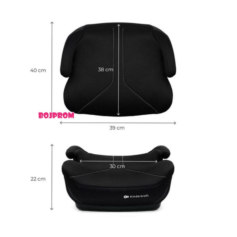 KINDERKRAFT AUTOSJEDALICA I-BOOST 2 I-SIZE BLACK 52043 