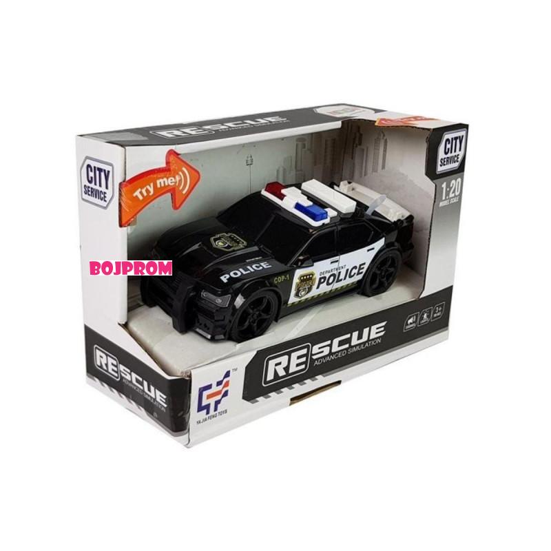 CROCO_TOYS AUTO POLICIJSKI 1:20 CRNI SA ZVUKOM I SVJETLOM B/O WENYI WY500A 918814 