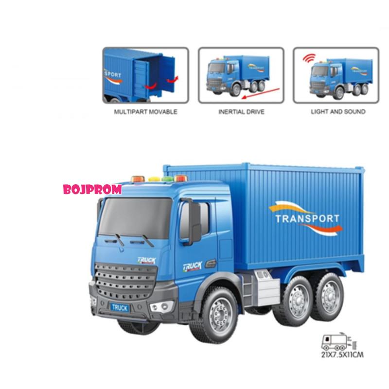 MAGAZA KAMION PLAVI KONTEJNER 1:18 MAGZY WHEELS SVJETLO I ZVUK RJ004-B 873240 