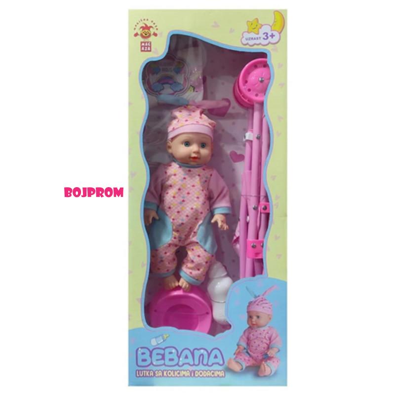 CLEMENTONI BEBANA LUTKA SA KOLICIMA I DODACIMA 870881 