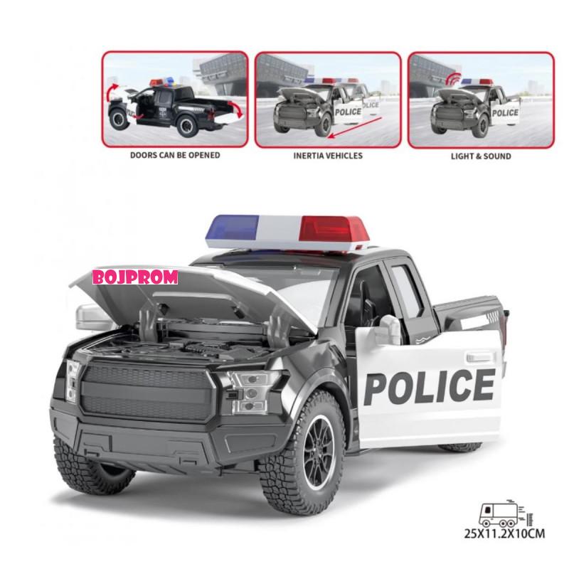 CROCO_TOYS DZIP 1:16 MAGZY WHEELS POLICIJSKI CRNI SA ZVUKOM I SVJETLOM 