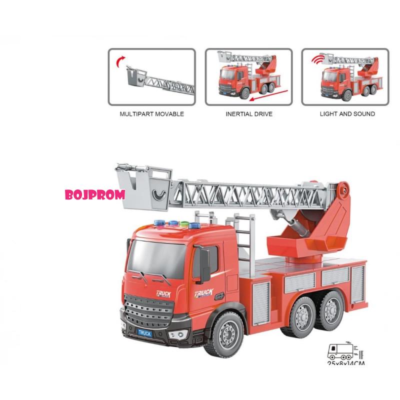 MAGAZA KAMION VATROGASNI V  1:18 MAGZY WHEELS SVJETLO I ZVUK 