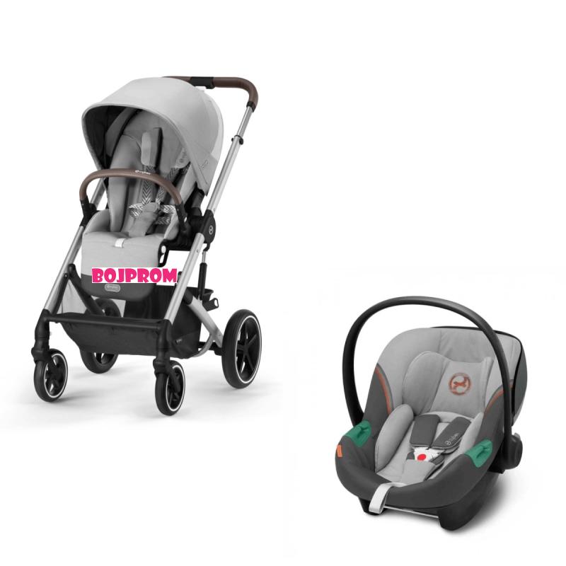CYBEX KOLICA BALIOS 2U1 STONE GREY I AUTOSJEDALICA ATON S2 I-SIZE LAVA GREY 