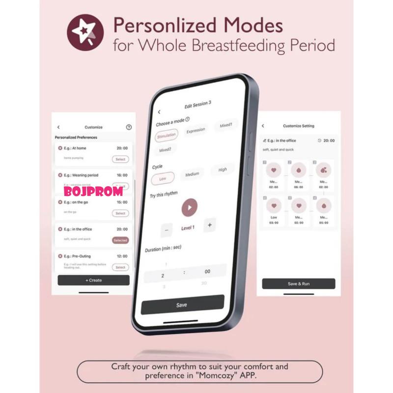 MOMCOZY SET- IZDAJALICA M9 MOBILE FLOW I GRUDNJAK ZA DOJENJE 