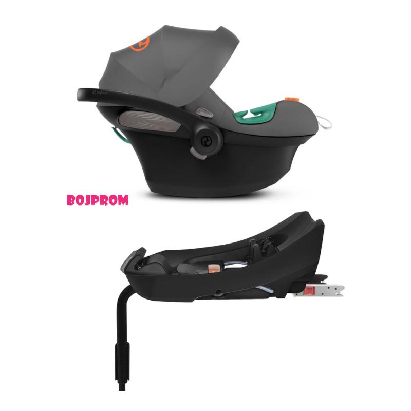 CYBEX AUTOSJEDALICA ATON S2 I-SIZE LAVA GREY MID GREY 522001945 I ATON BAZA 2-FIX BLACK BLACK 513126002 