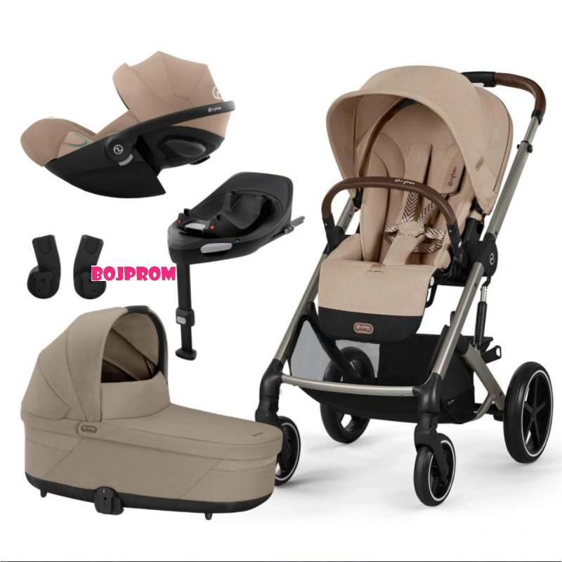 CYBEX KOLICA BALIOS 4U1 ALMOND BEIGE I BAZA ZA AUTOSJEDALICU G BLACK 