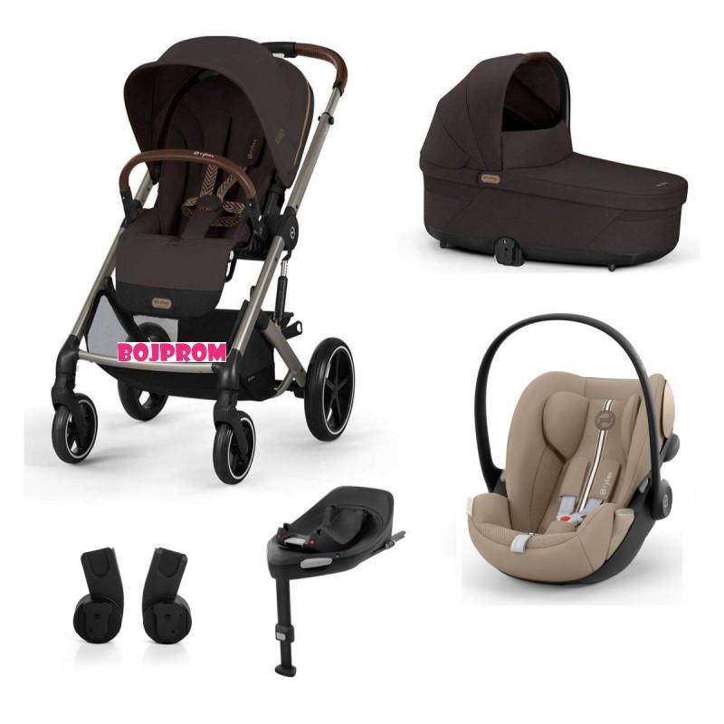 CYBEX KOLICA BALIOS 4U1 CHOCOLATE I BAZA ZA AUTOSJEDALICU G BLACK 