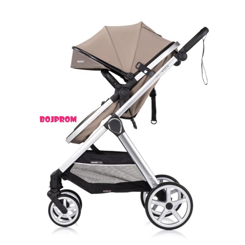 CHIPOLINO KOLICA VISTA  3U1 TIRAMISU KKVS02503TR + BAZA ZA AUTOSJEDALICU AMORE,AURA,VISTA,MARBELLA STKBS0251AA 