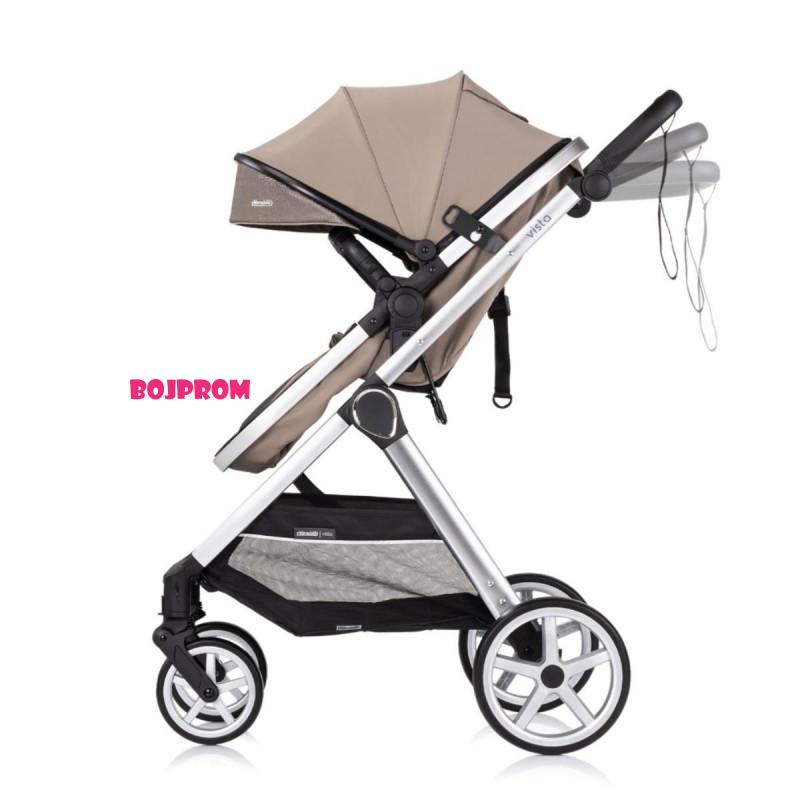 CHIPOLINO KOLICA VISTA  3U1 TIRAMISU KKVS02503TR + BAZA ZA AUTOSJEDALICU AMORE,AURA,VISTA,MARBELLA STKBS0251AA 