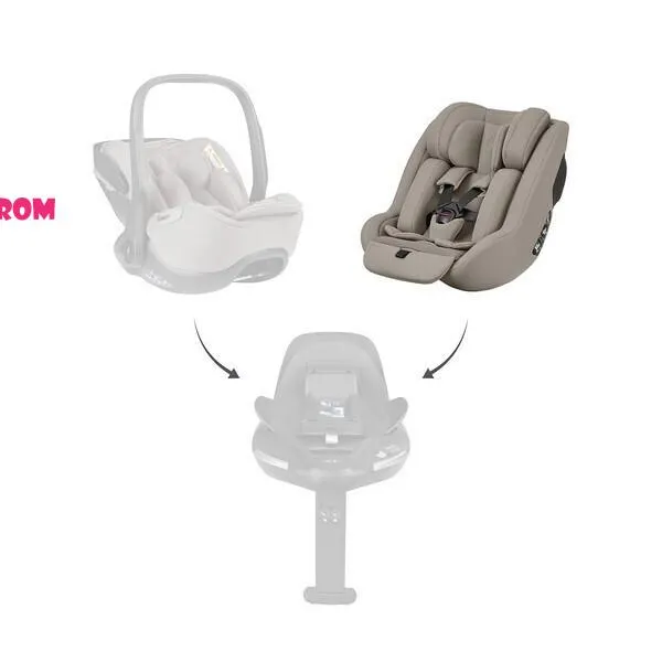 KIKKA BOO AUTOSJEDALICA I-CLASS PLUS I-SIZE CHAMPAGNE 31002110002 + ROTIRAJUCA ISOFIX BAZA I-CLASS 360 